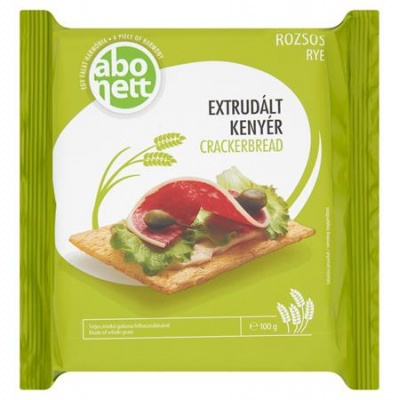 Extrudált kenyér, ABONETT, 100 g, rozsos