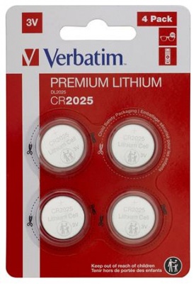 Gombelem, CR2025, 4 db, VERBATIM "Premium"